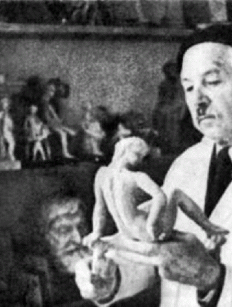 KOLBIČ Gabrijel, portret v ateljeju