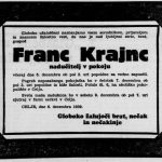 Osmrtnica iz časnika Jutro