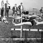 Breda Lorenci, prva z leve, je v vseh disciplinah peteroboja dosegala odlične rezultate, vir: Arhiv AZS (objavljeno v Večeru 28. 12. 2025)